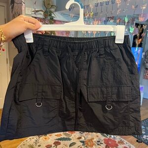 Black Mini Skirt with Pockets